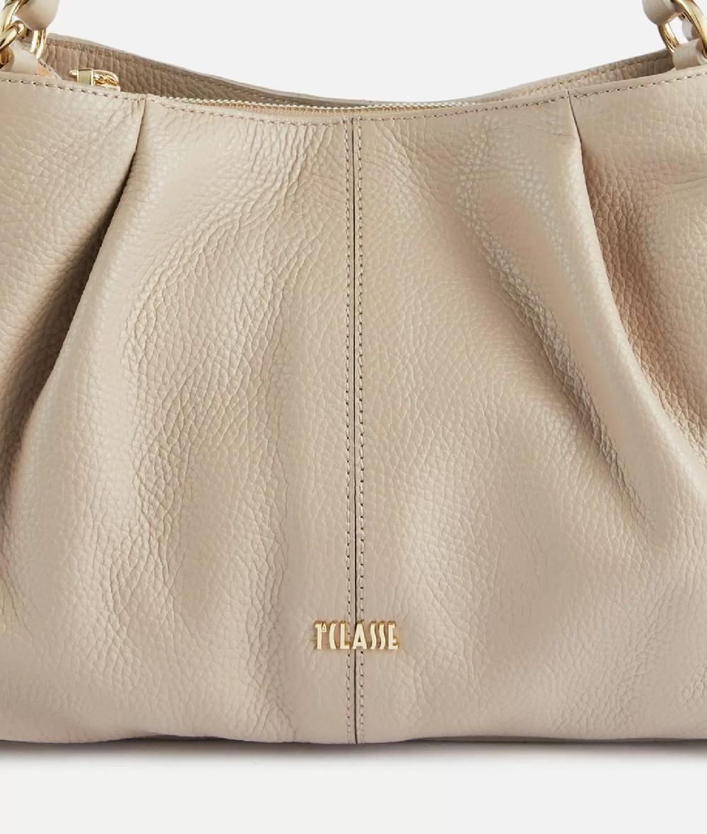 Alviero Martini 1a Classe Universe Leather Borsa A Mano Con Tracolla Taupe Chiaro