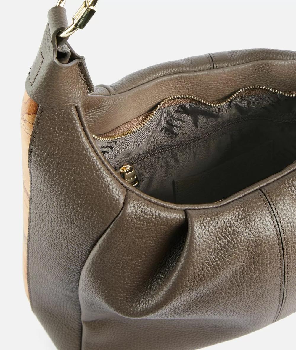 Alviero Martini 1a Classe Universe Leather Borsa Sottospalla Taupe Scuro