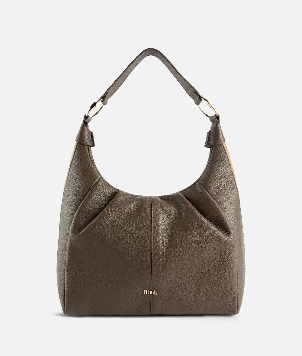 Alviero martini 1a classe Universe Leather borsa sottospalla Taupe Scuro