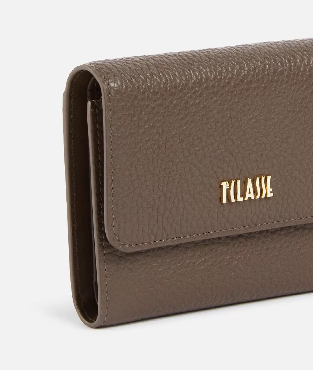 Alviero Martini 1a Classe Universe Leather Portafoglio Bifolder Piccolo Taupe Scuro