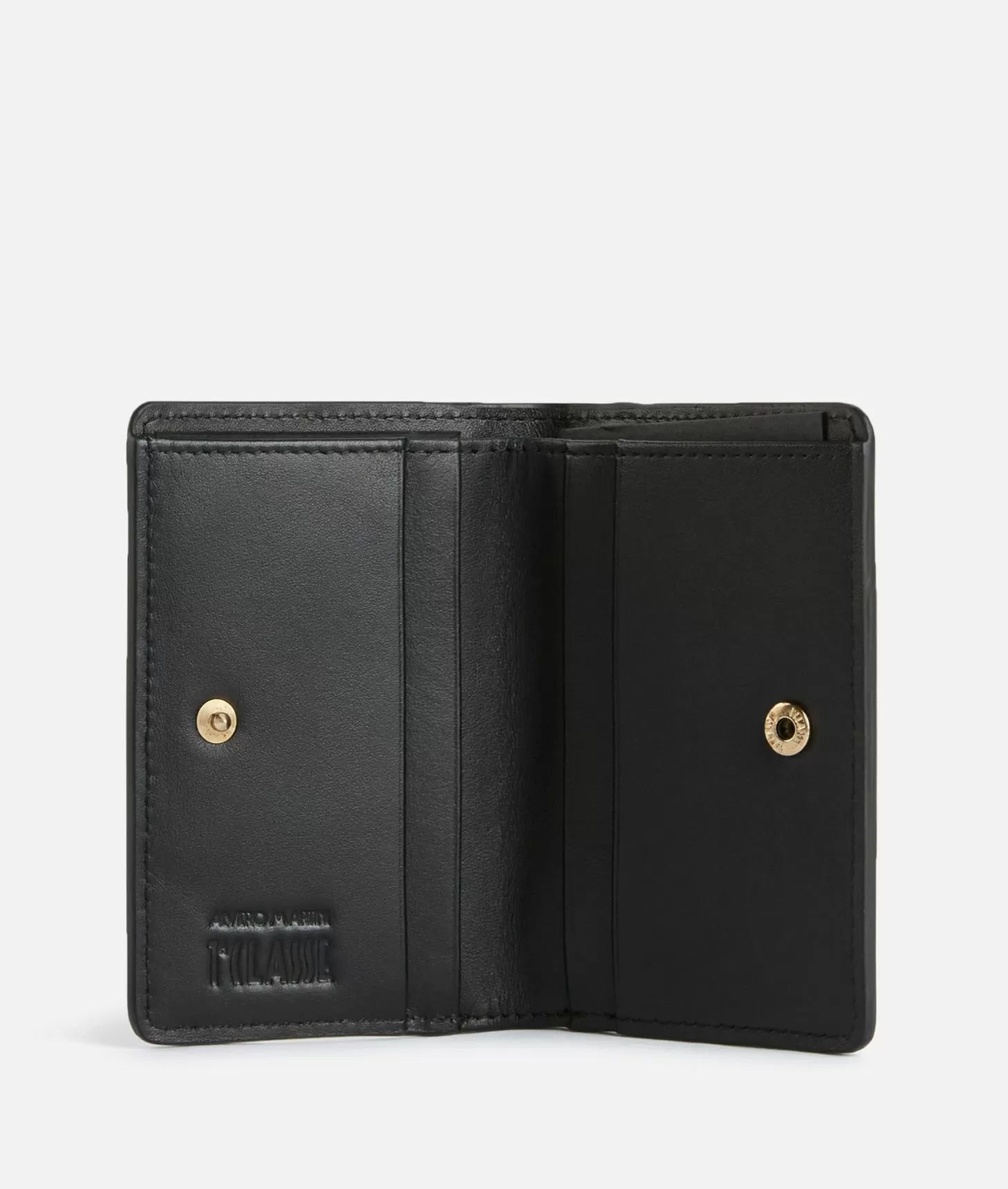 Alviero Martini 1a Classe Universe Leather Portafoglio Bifolder Supermini Nero