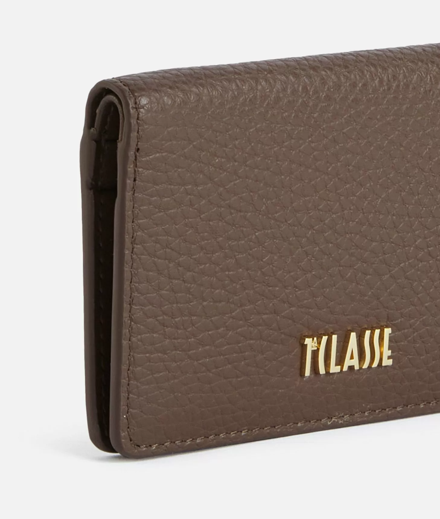 Alviero Martini 1a Classe Universe Leather Portafoglio Bifolder Supermini Taupe Scuro