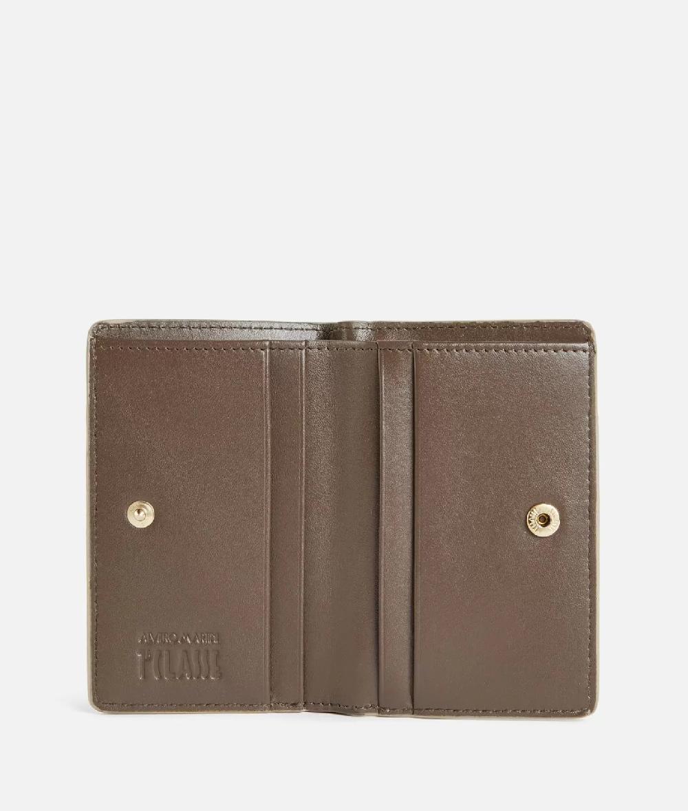 Alviero Martini 1a Classe Universe Leather Portafoglio Bifolder Supermini Taupe Chiaro