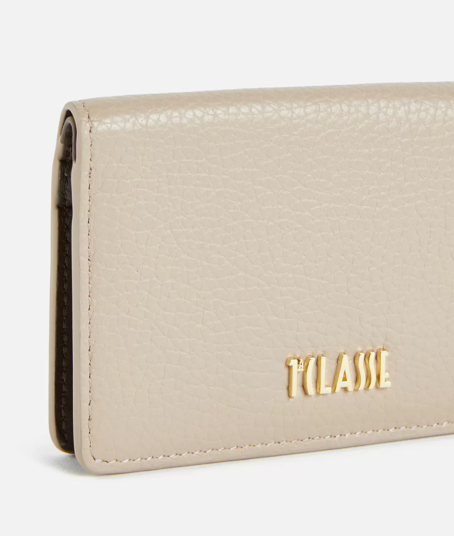 Alviero Martini 1a Classe Universe Leather Portafoglio Bifolder Supermini Taupe Chiaro