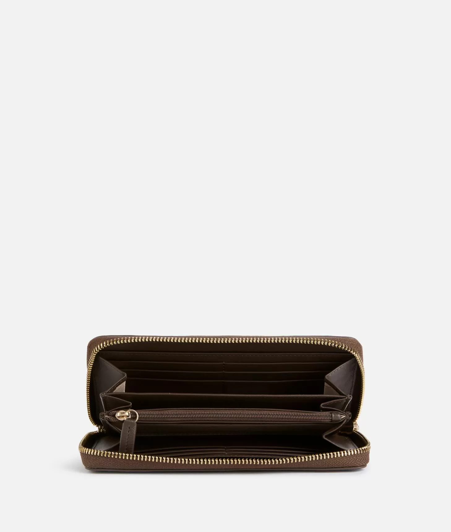 Alviero Martini 1a Classe Universe Leather Portafoglio Zip Around Taupe Scuro