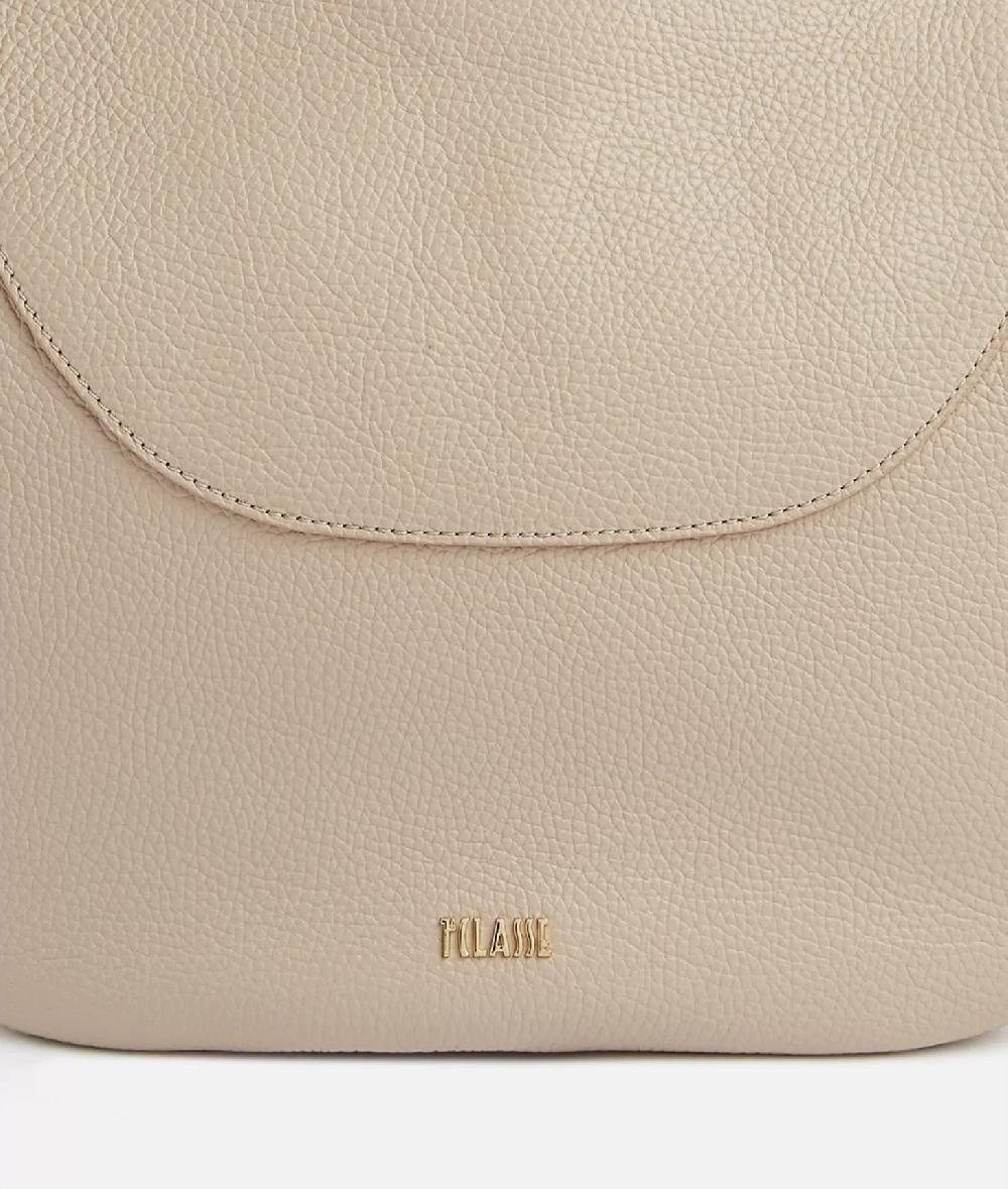 Alviero Martini 1a Classe Universe Leather Tracolla A Mezzaluna Media Taupe Chiaro