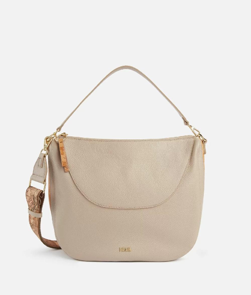 Alviero martini 1a classe Universe Leather tracolla a mezzaluna media Taupe Chiaro