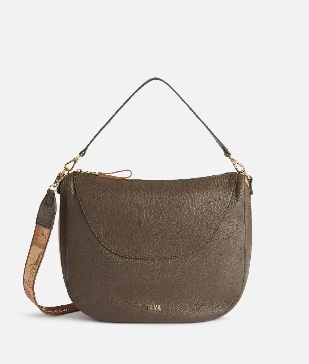 Alviero martini 1a classe Universe Leather tracolla a mezzaluna media Taupe Scuro