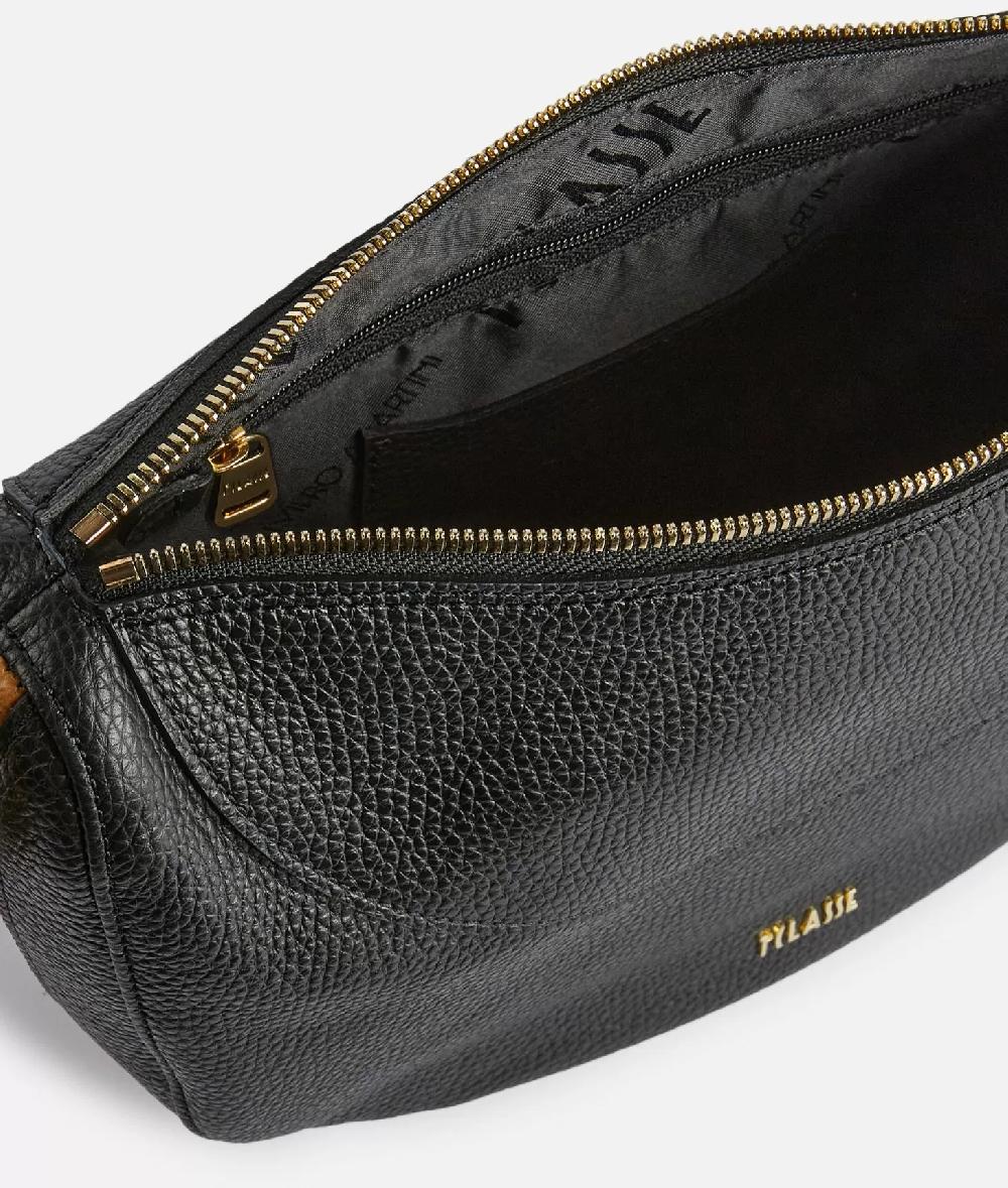 Alviero Martini 1a Classe Universe Leather Tracolla A Mezzaluna Piccola Nera