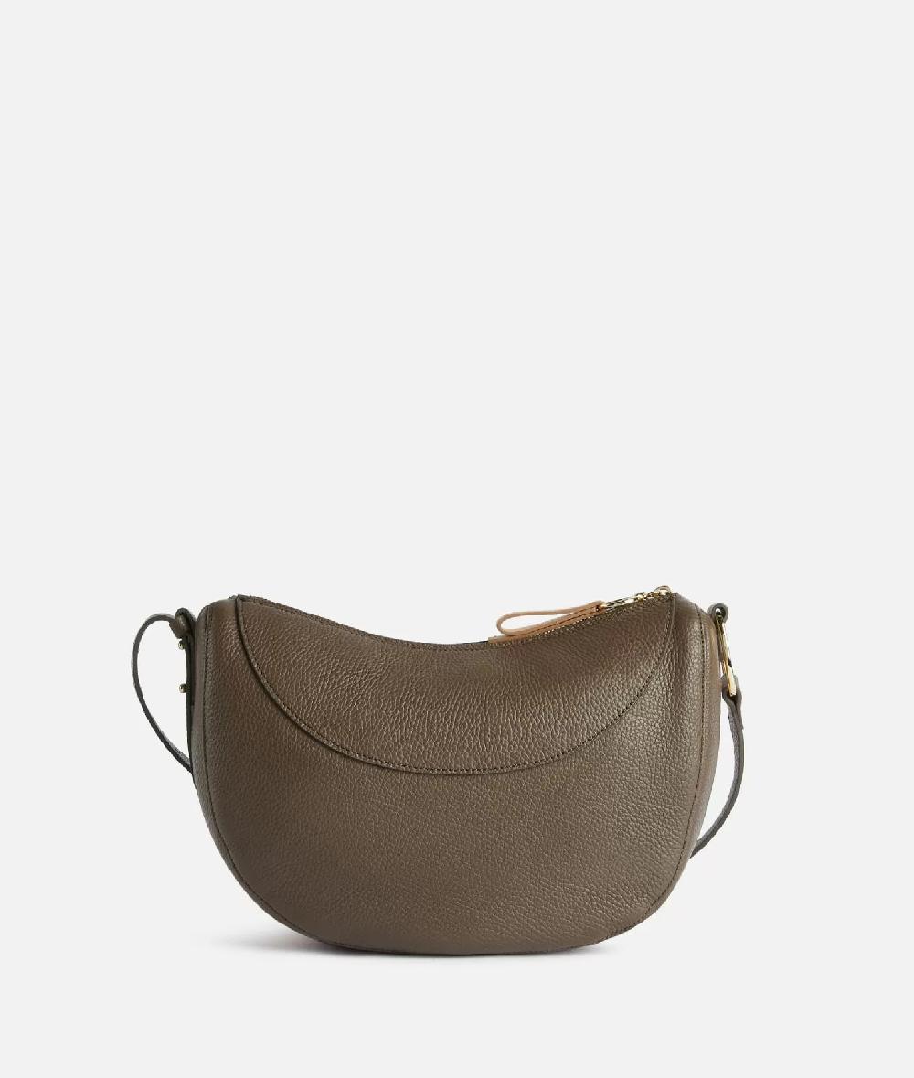 Alviero Martini 1a Classe Universe Leather Tracolla A Mezzaluna Piccola Taupe Scuro