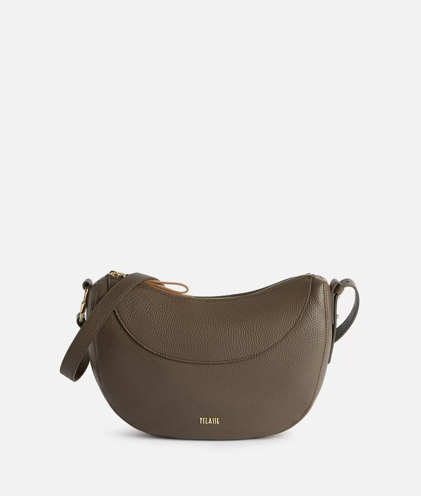 Alviero martini 1a classe Universe Leather tracolla a mezzaluna piccola Taupe Scuro