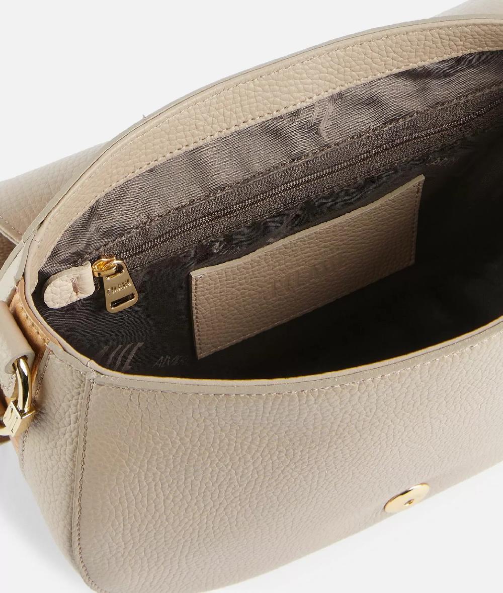 Alviero Martini 1a Classe Universe Leather Tracolla Con Patta Taupe Chiaro