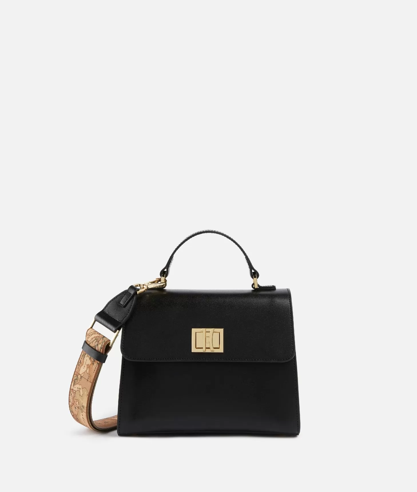 Alviero martini 1a classe Winter Spirit mini tote con tracolla in pelle liscia Nera