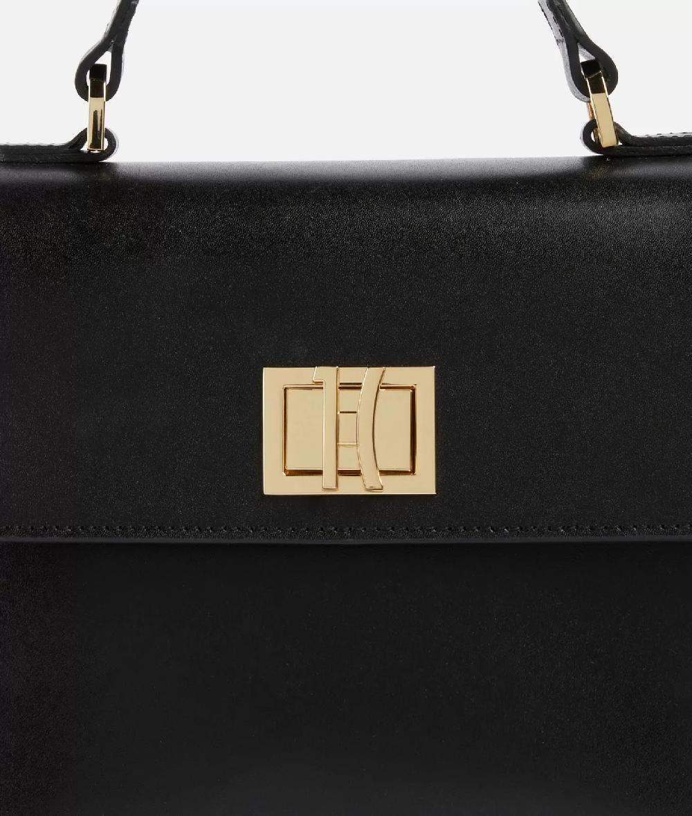 Alviero Martini 1a Classe Winter Spirit Mini Tote Con Tracolla In Pelle Liscia Nera