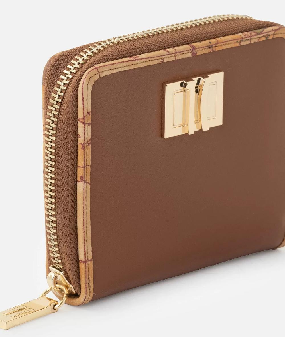 Alviero Martini 1a Classe Winter Spirit Portafoglio Zip Around Piccolo Castagna