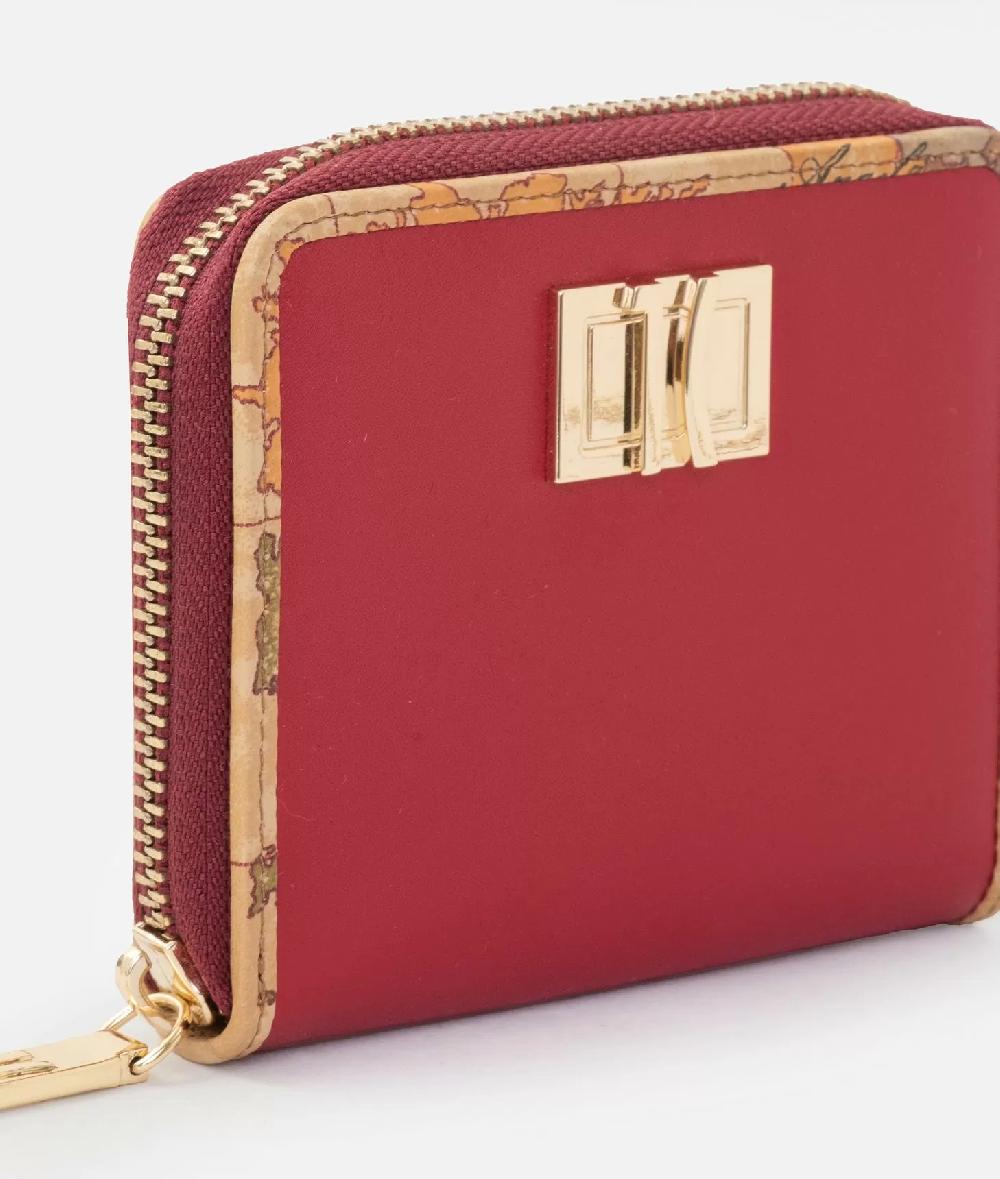 Alviero Martini 1a Classe Winter Spirit Portafoglio Zip Around Piccolo Lampone
