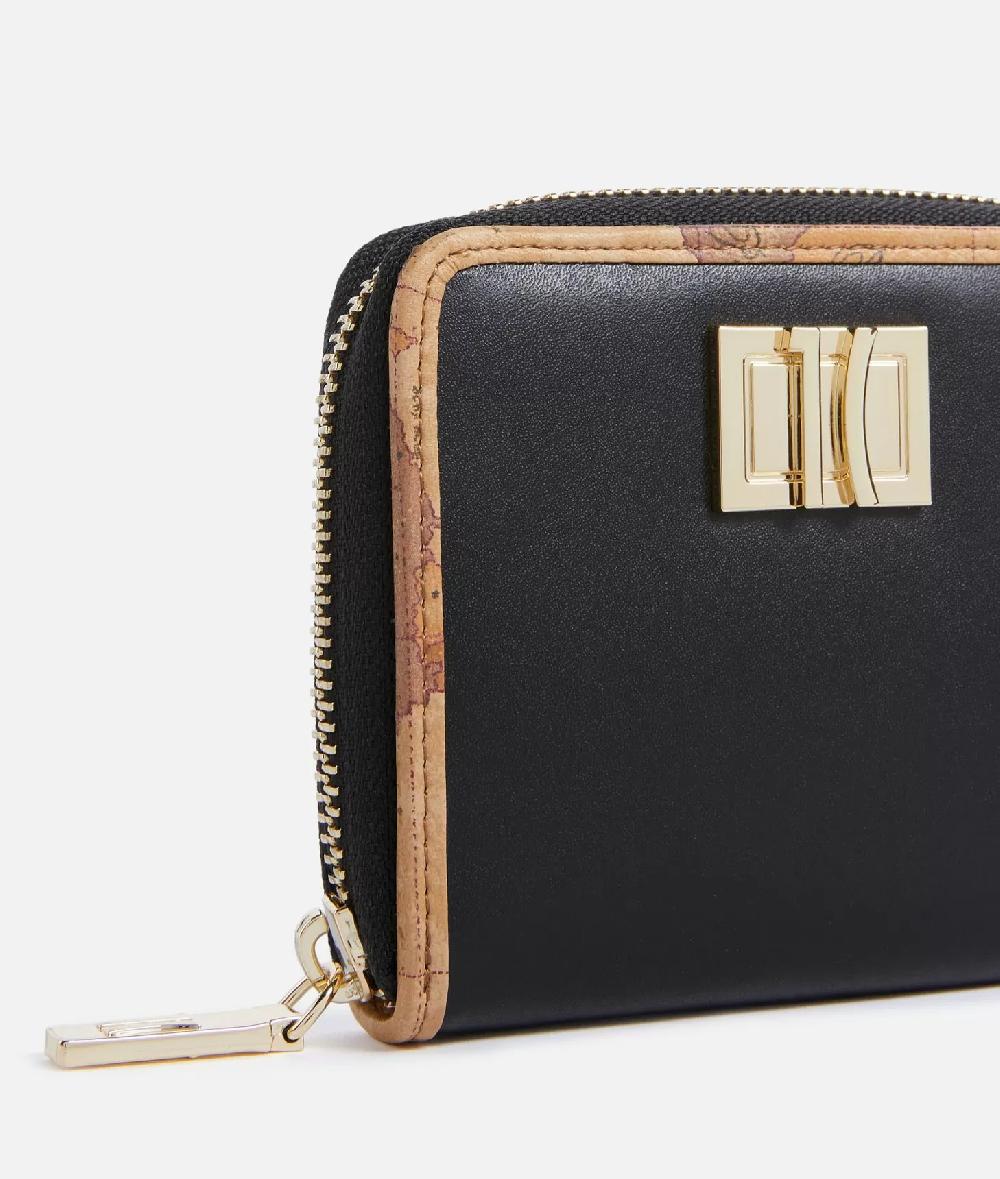 Alviero Martini 1a Classe Winter Spirit Portafoglio Zip Around Piccolo Nero