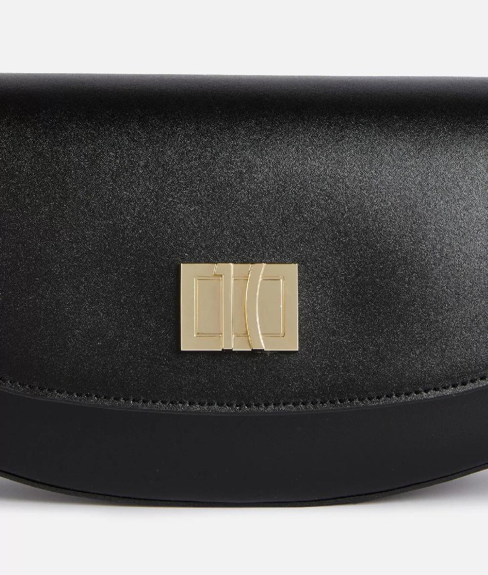 Alviero Martini 1a Classe Winter Spirit Tracolla Con Patta In Pelle Liscia Nera