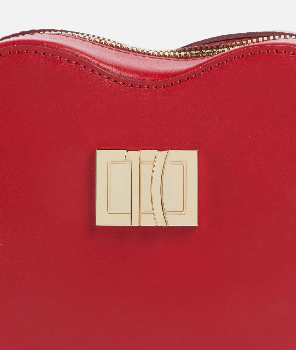 Alviero Martini 1a Classe Winter Spirit Tracollina A Cuore In Pelle Liscia Lampone