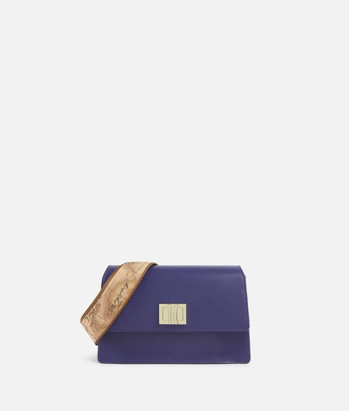 Alviero martini 1a classe Winter Spirit tracollina con patta in pelle liscia Indaco