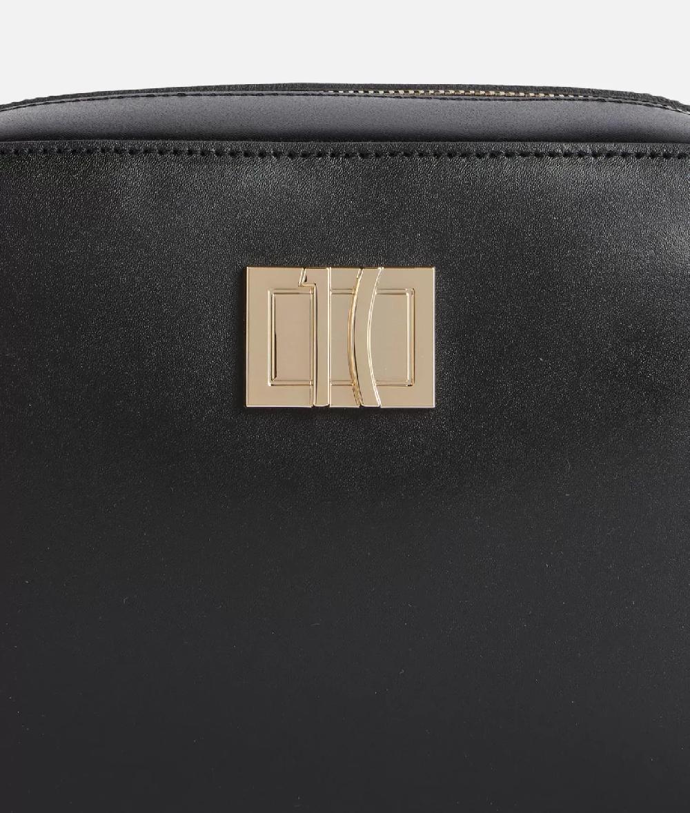 Alviero Martini 1a Classe Winter Spirit Tracollina Reporter In Pelle Liscia Nera