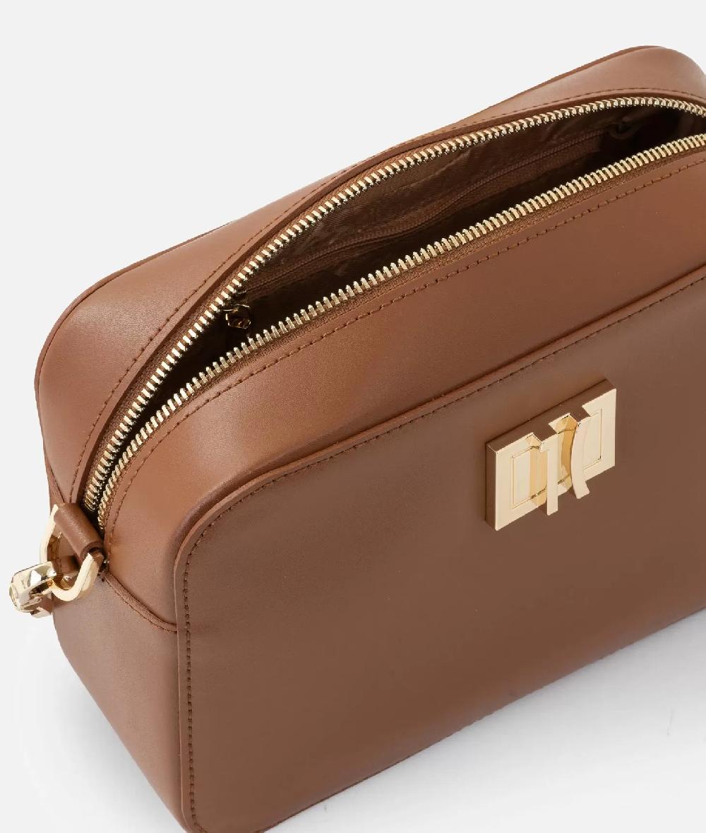 Alviero Martini 1a Classe Winter Spirit Tracollina Reporter In Pelle Liscia Castagna