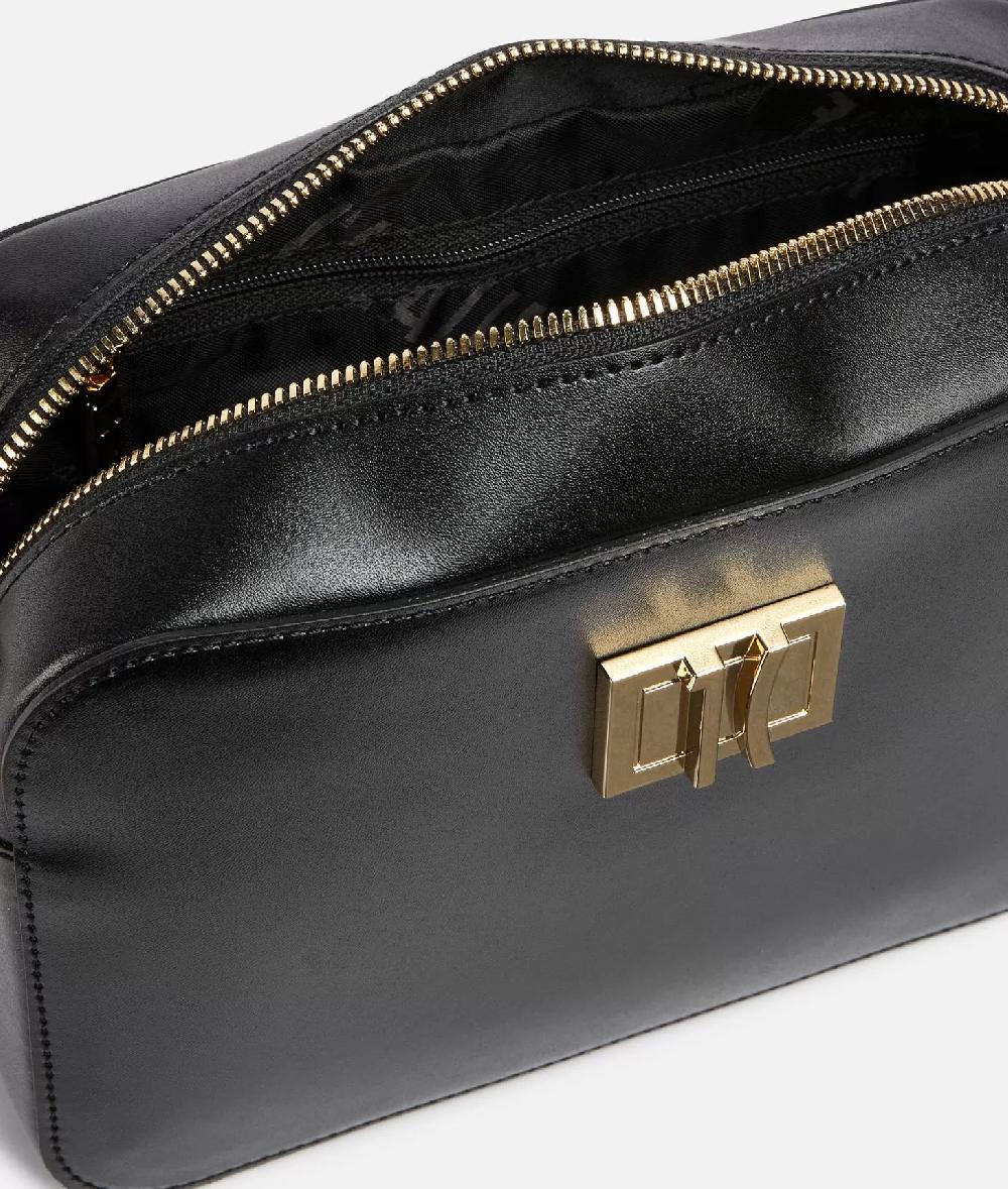 Alviero Martini 1a Classe Winter Spirit Tracollina Reporter In Pelle Liscia Nera