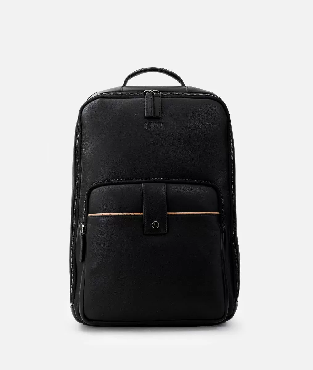 Alviero martini 1a classe Zaino da lavoro in pelle Nero