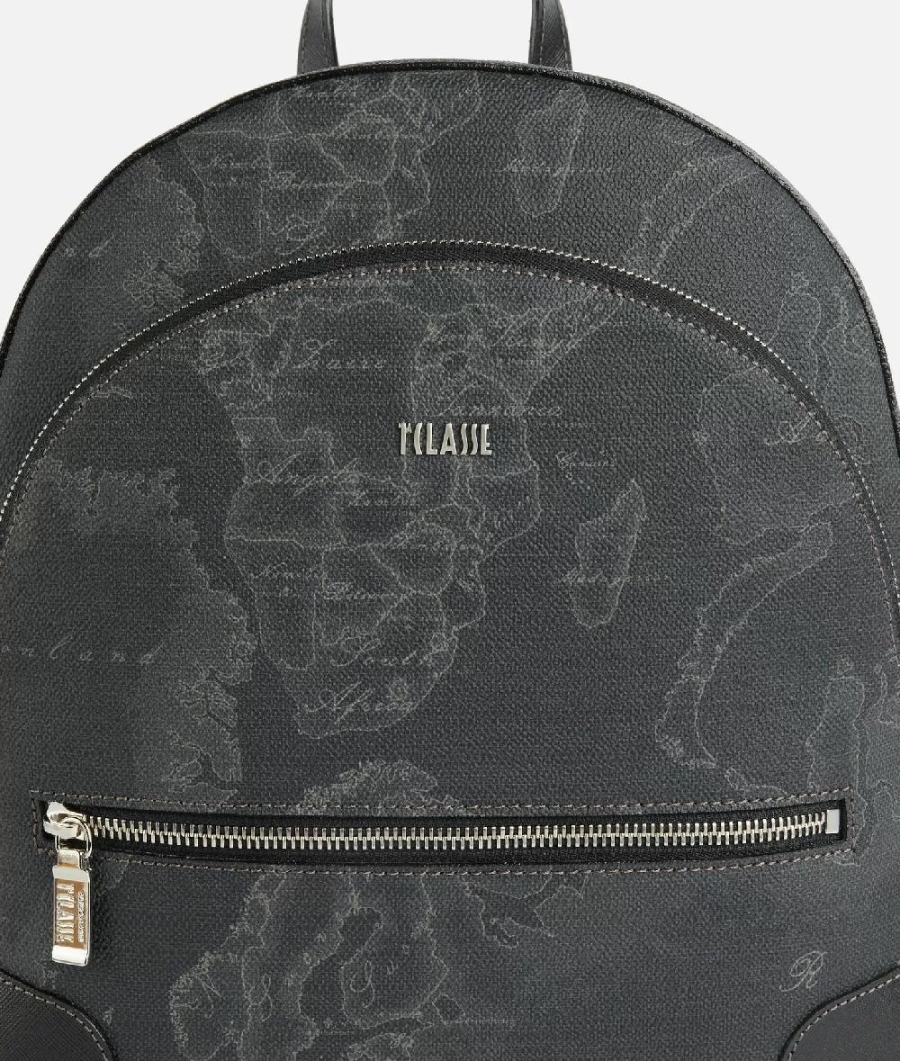 Alviero Martini 1a Classe Zaino Tre Tasche In Tessuto Stampa Geo Night Nero