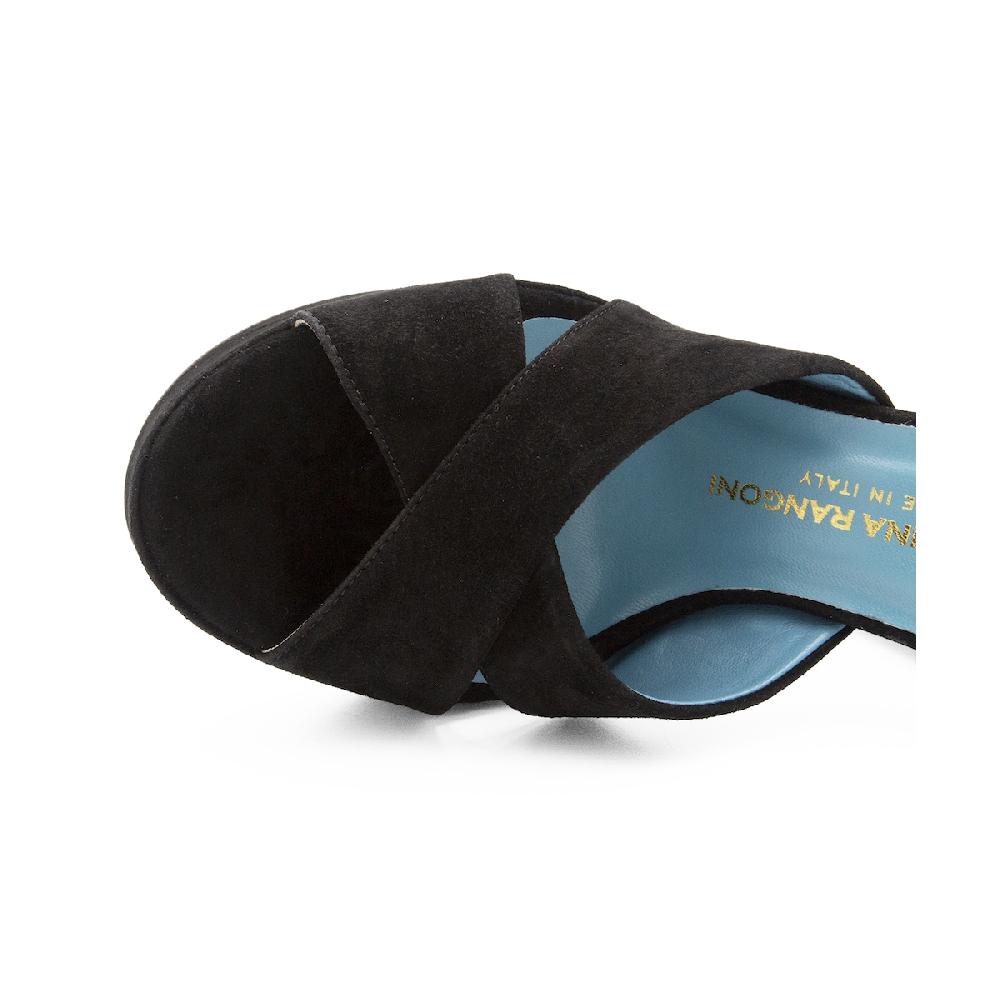 Amalfi By Rangoni Sandalo Platform Miglio Nero