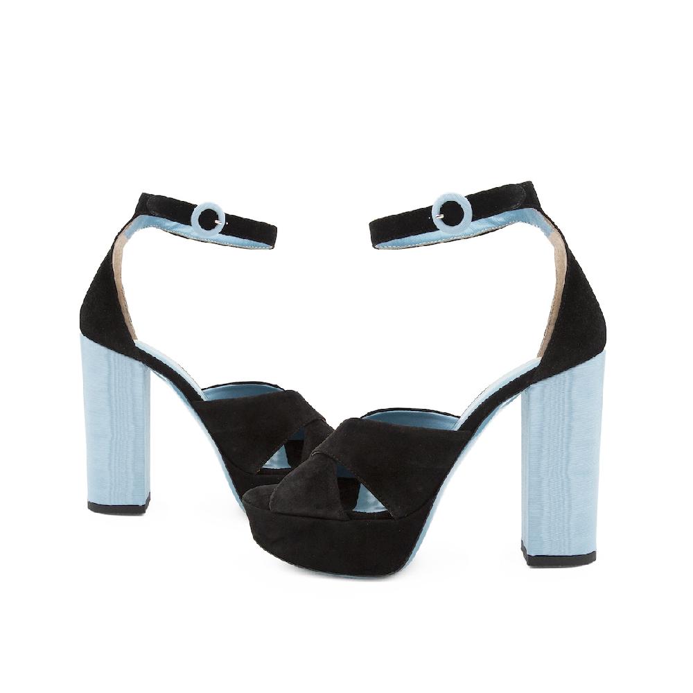 Amalfi By Rangoni Sandalo Platform Miglio Nero