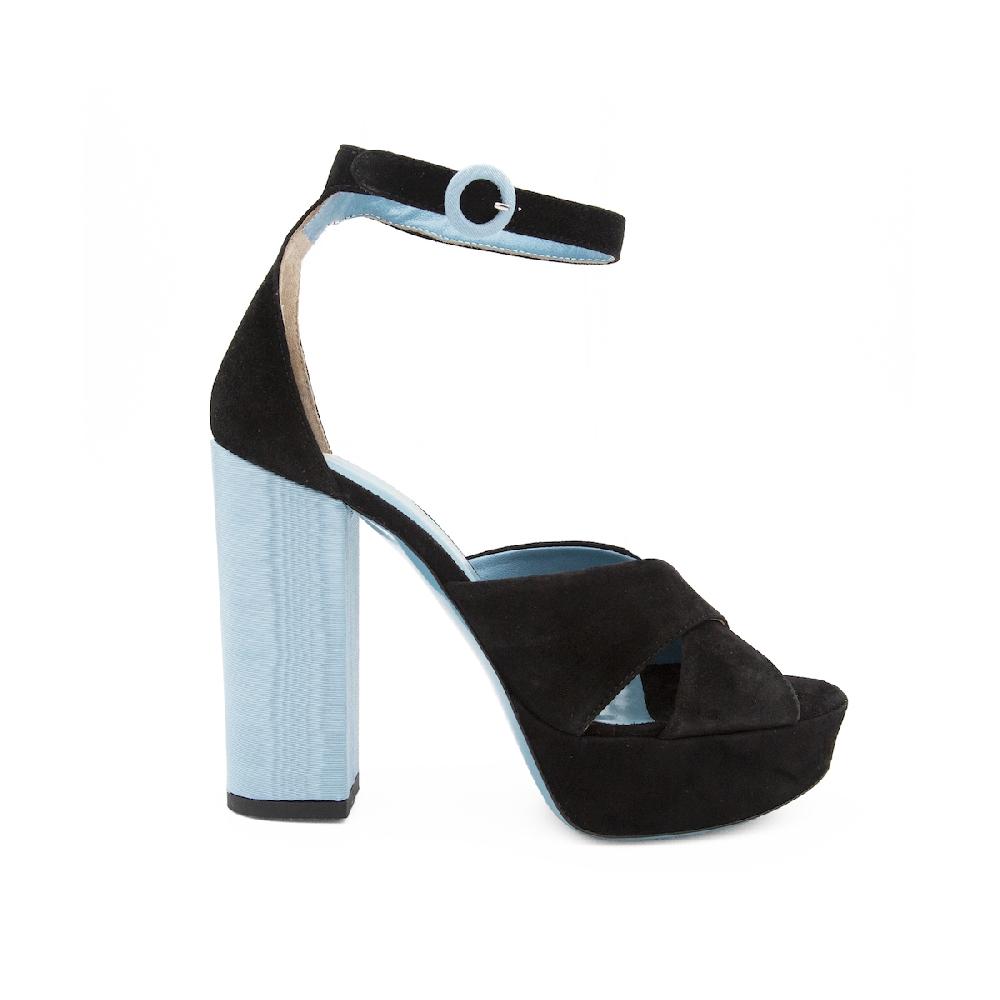 Amalfi by rangoni Sandalo platform Miglio nero