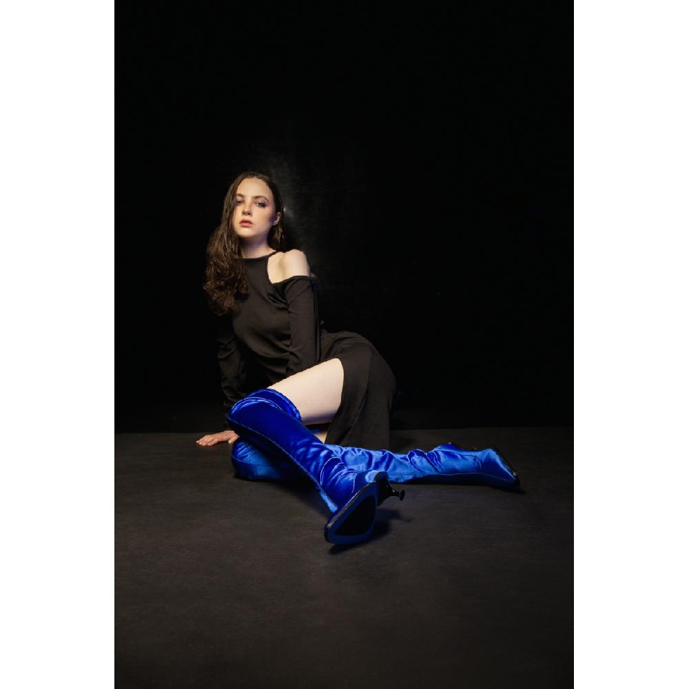 Amalfi By Rangoni Stivale Cuissard Dolores Blu