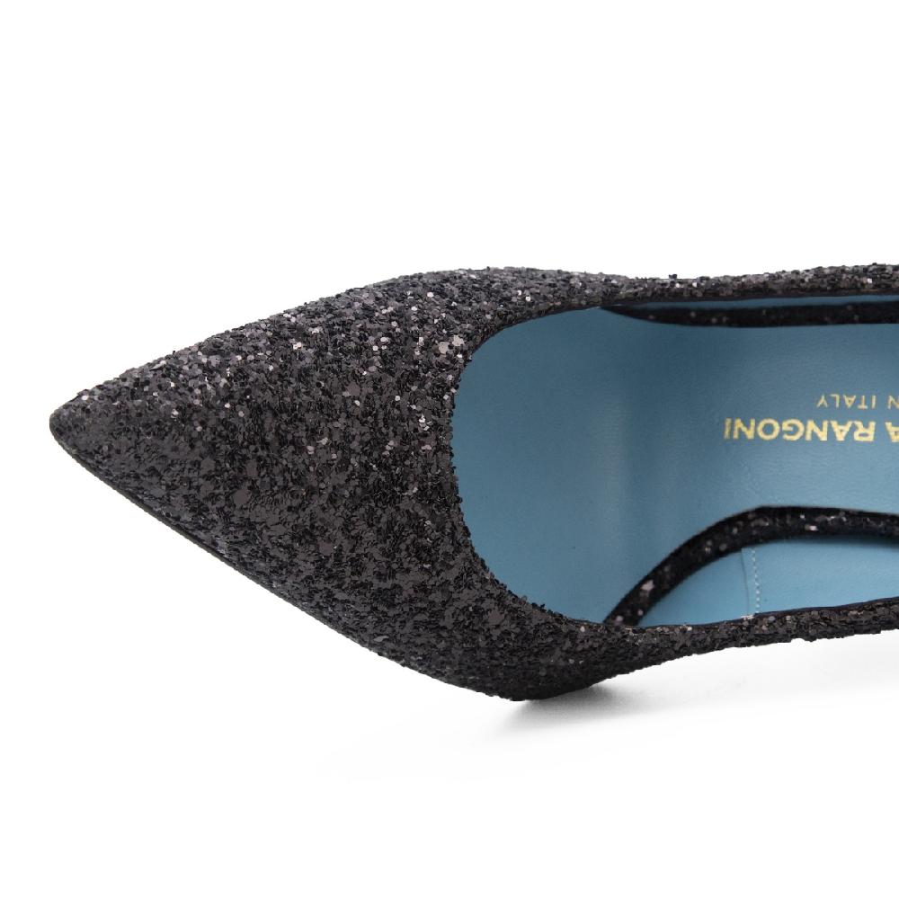 Amalfi By Rangoni Décolleté Semplice In Glitter Nero