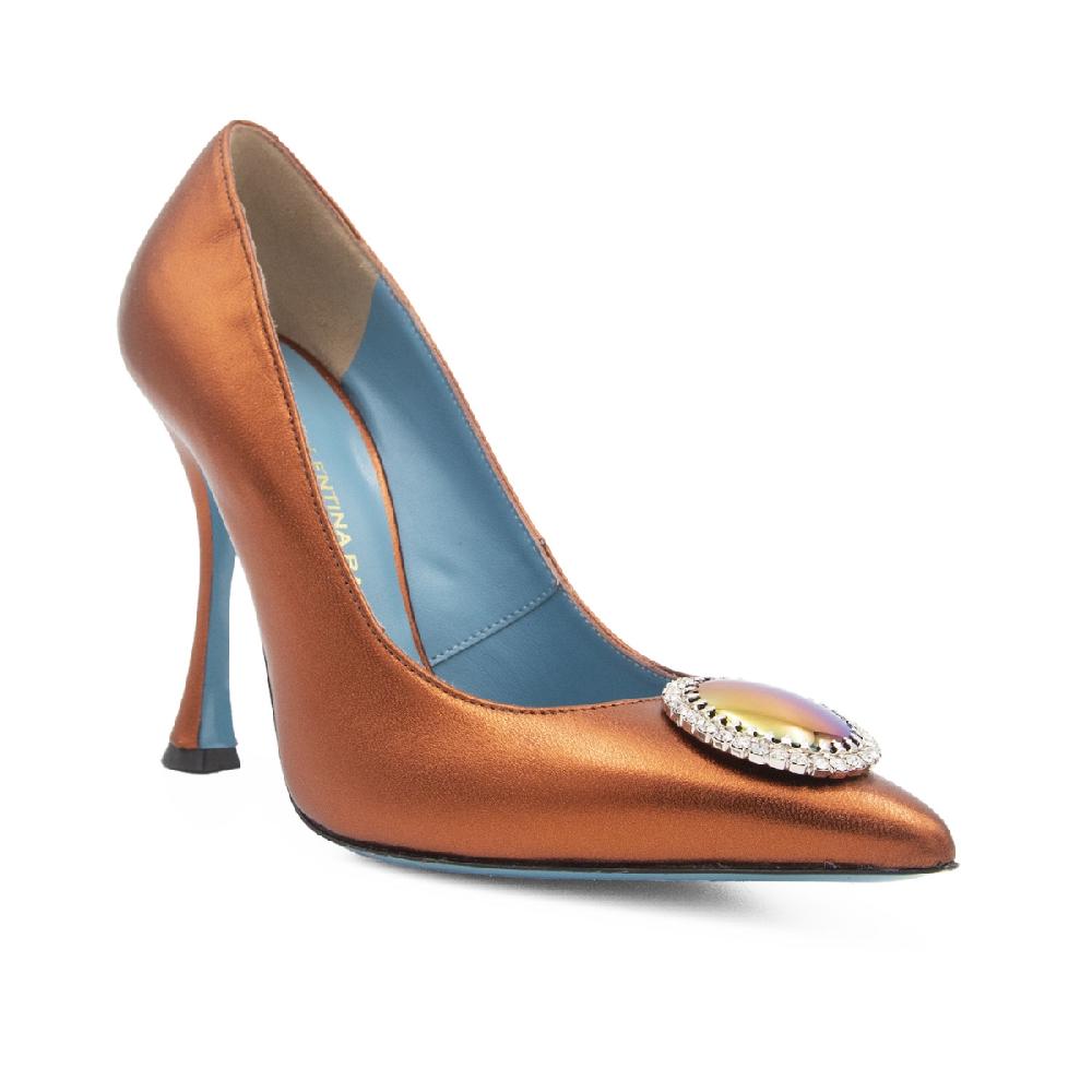 Amalfi By Rangoni Décolleté Splendida In Pelle Metallica