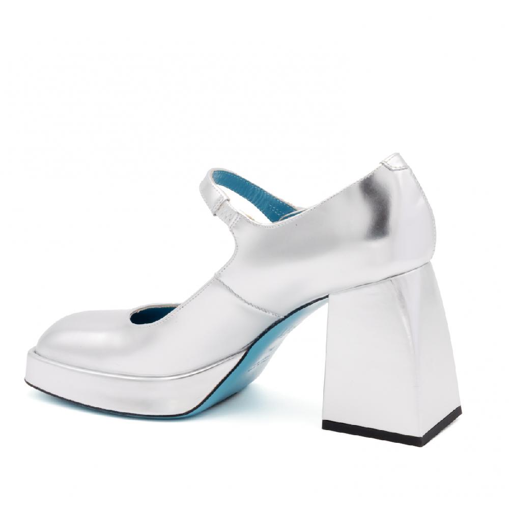 Amalfi By Rangoni Scarpe Mary Jane Plateau Piuma Argento