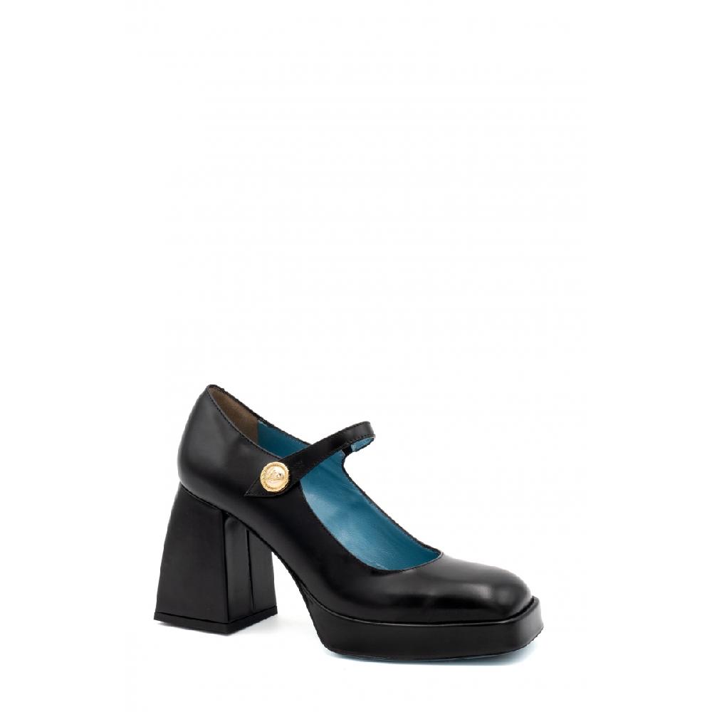 Amalfi By Rangoni Scarpe Maryjane Plateau Piuma Nere