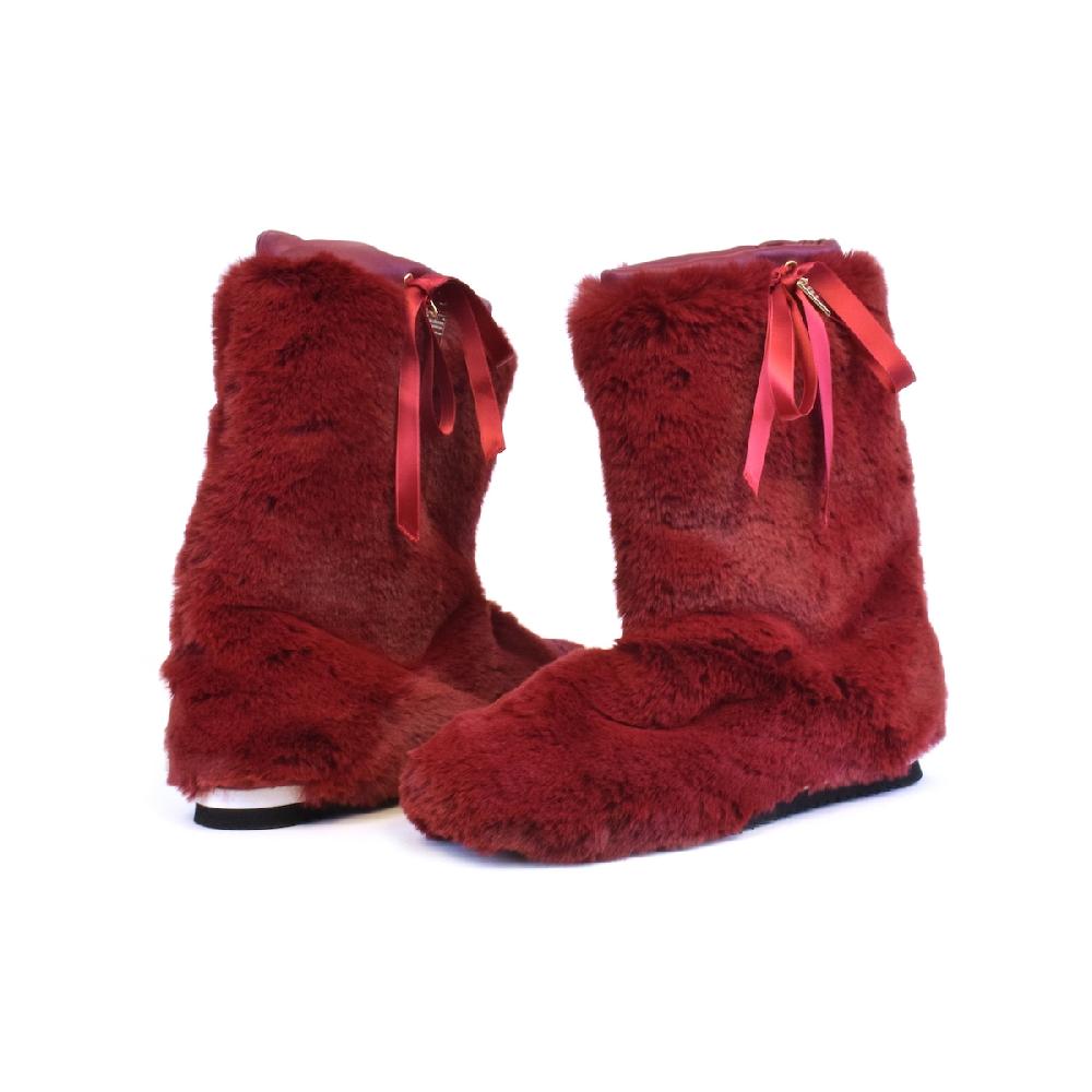 Amalfi By Rangoni Stivaletto Da Casa Fluffity Rosso