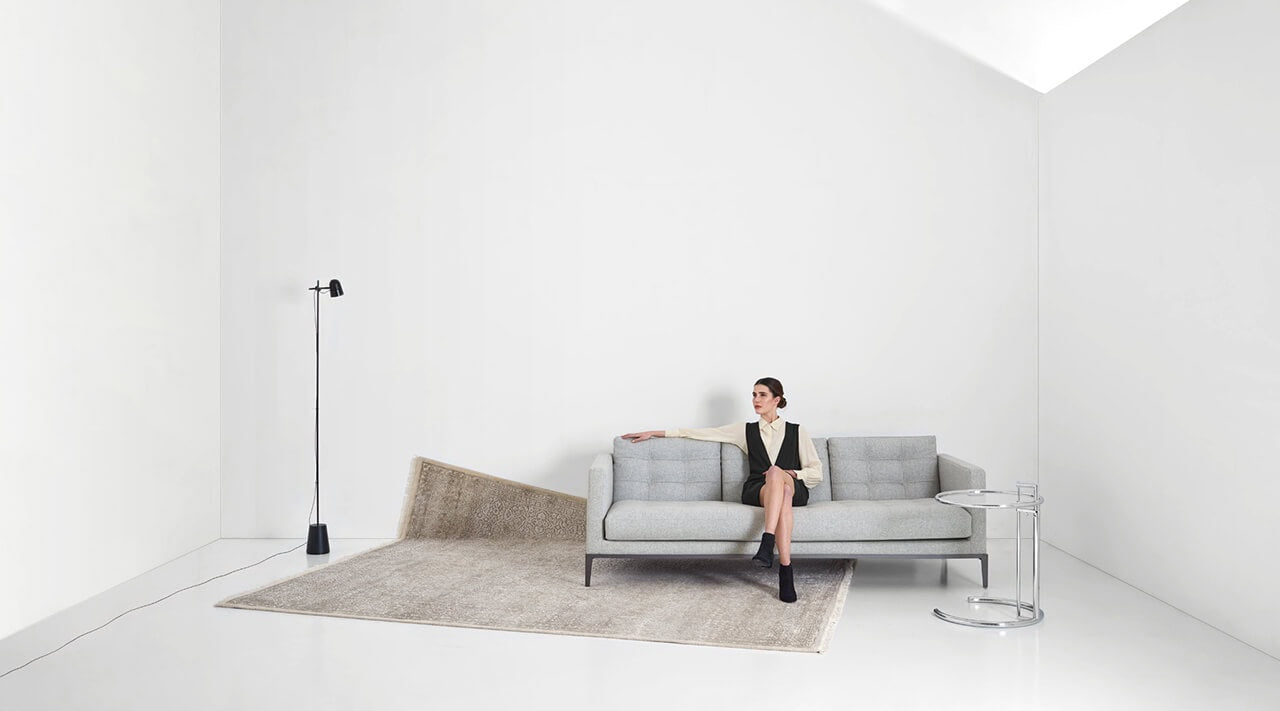 Amini Tappeto Di Design Bellagio Alabaster White