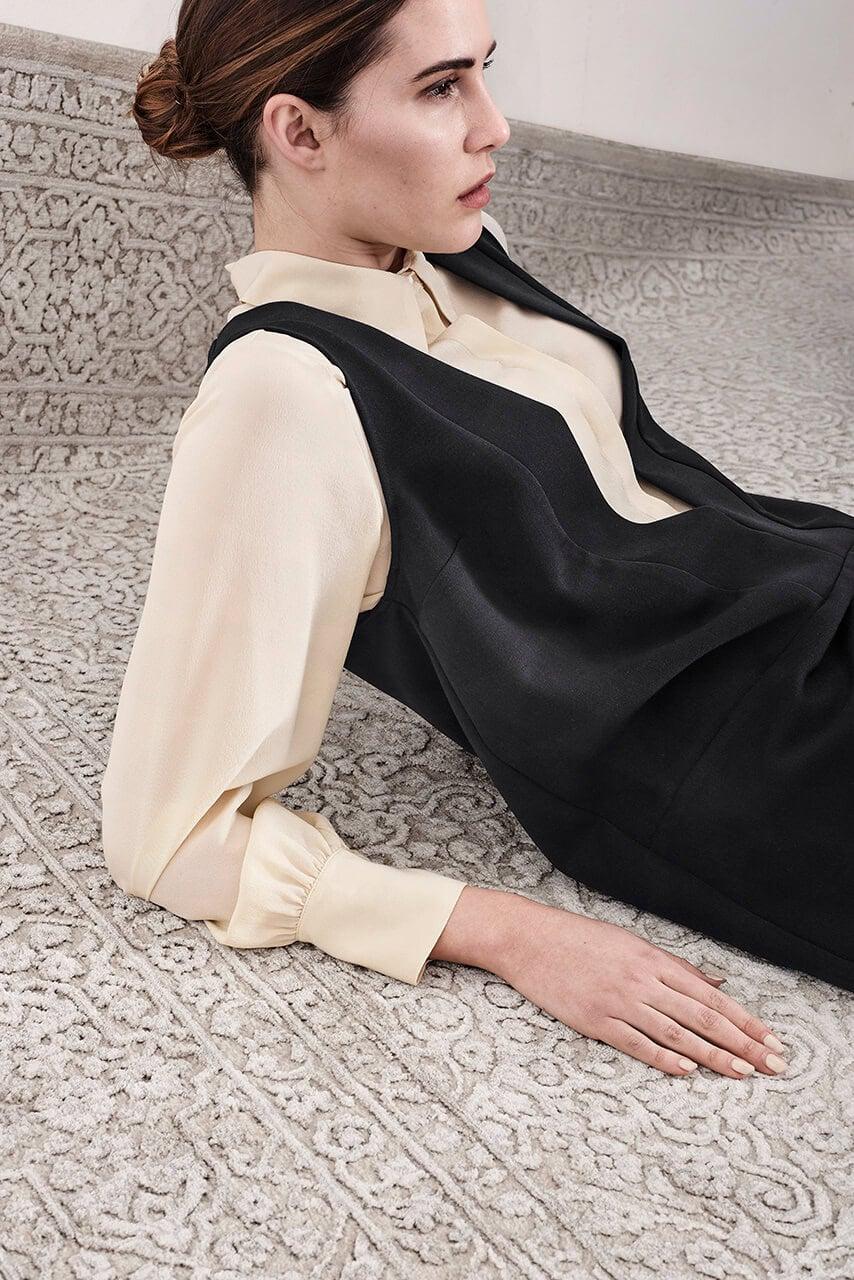 Amini Tappeto Di Design Bellagio Alabaster White