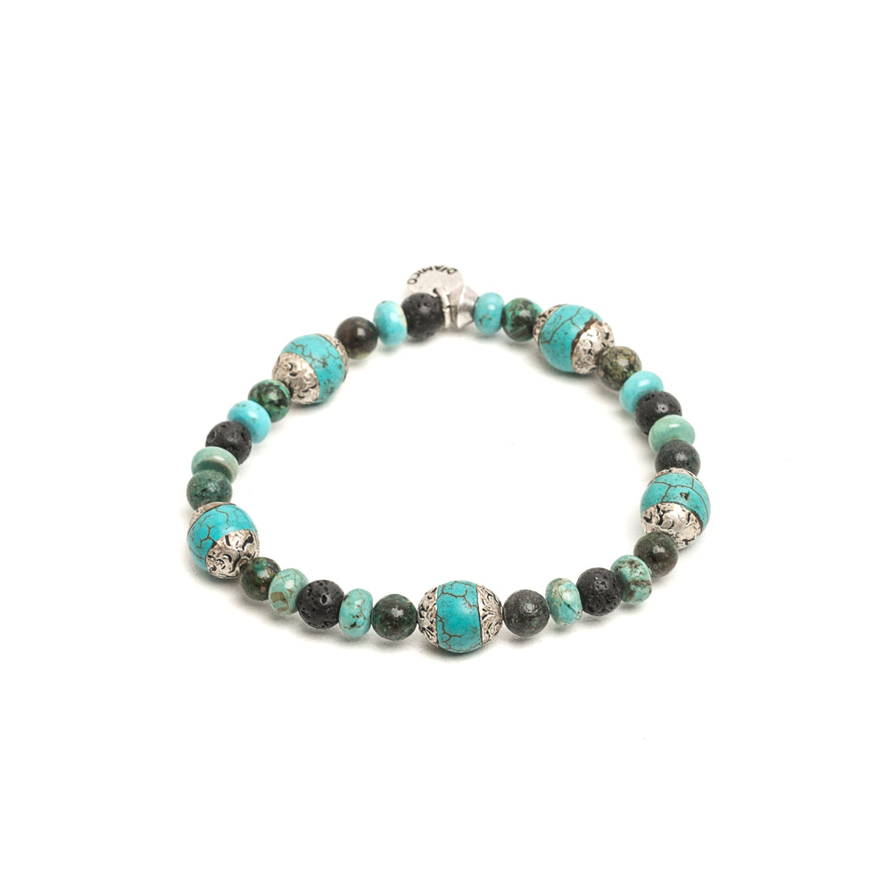 D'AMICO Bracciale Rajat / Elastico Fusion Turchese Tibet