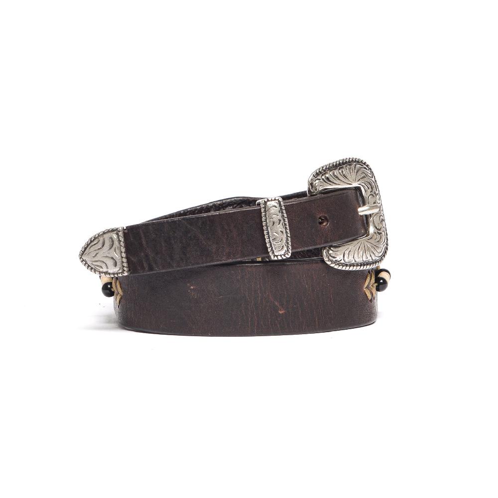 D'AMICO Cintura ANDREW Cuoio Vintage + Decorazione A Mano