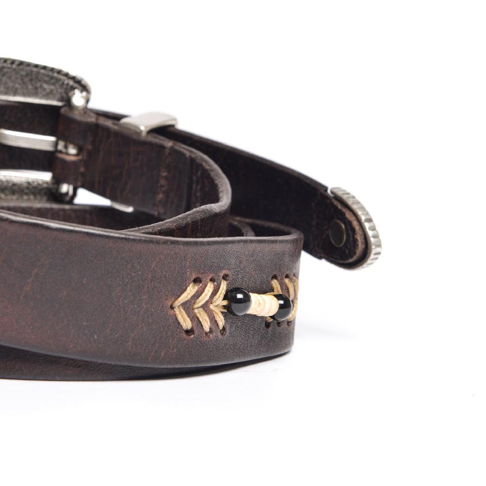 D'AMICO Cintura ANDREW Cuoio Vintage + Decorazione A Mano