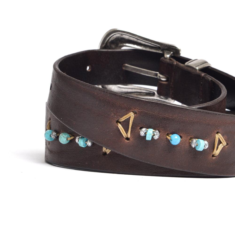 D'AMICO Cintura ETHAN Cuoio Vintage + Decorazione A Mano