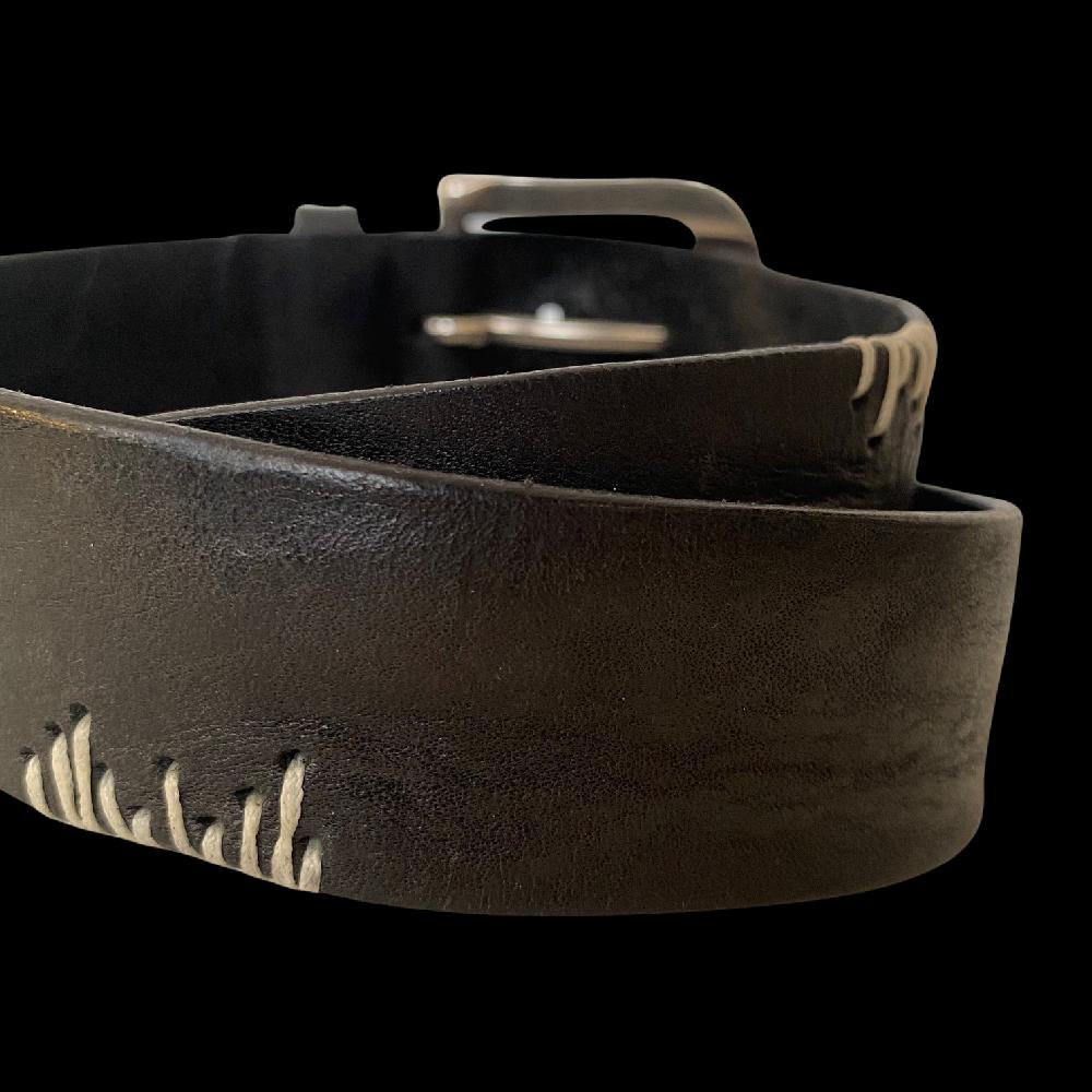 D'AMICO Cintura FRANC Cuoio Vintage Con Punti A Mano