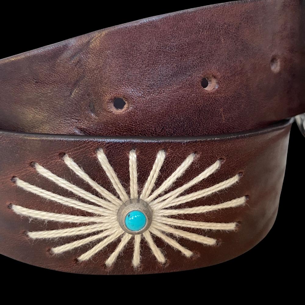 D'AMICO Cintura GINEVRA Cuoio Butter + Punti A Mano E Borchie