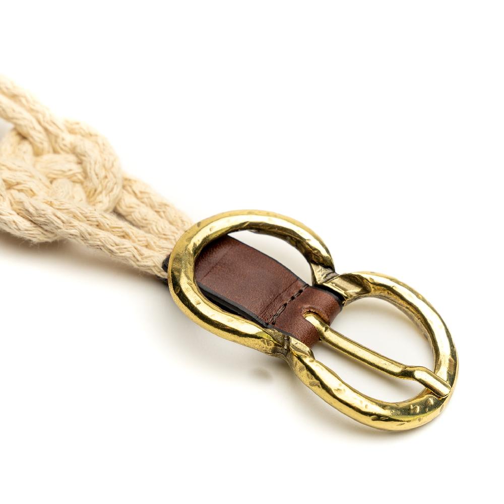 D'AMICO Cintura Intreccio Nodo Piano Cordone Naturale E Testa Moro