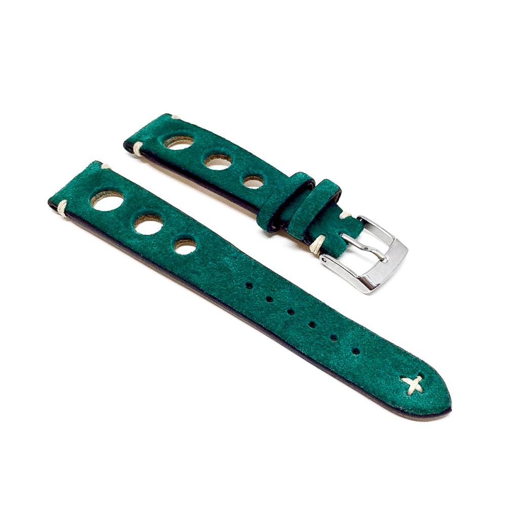 D'AMICO Cinturino Scamosciato Tre Buchi Verde Smeraldo