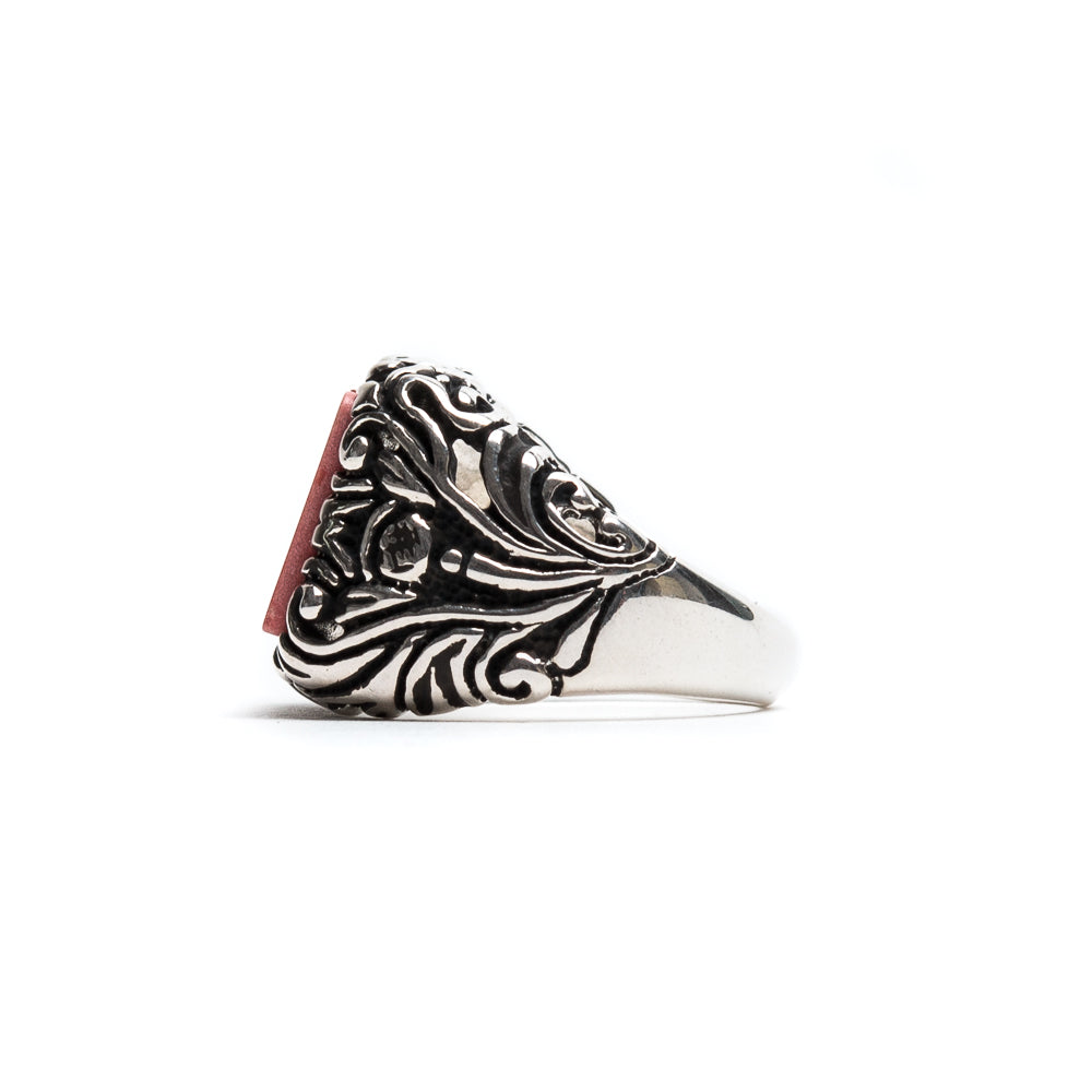 D'AMICO Anello Floreale Corniola