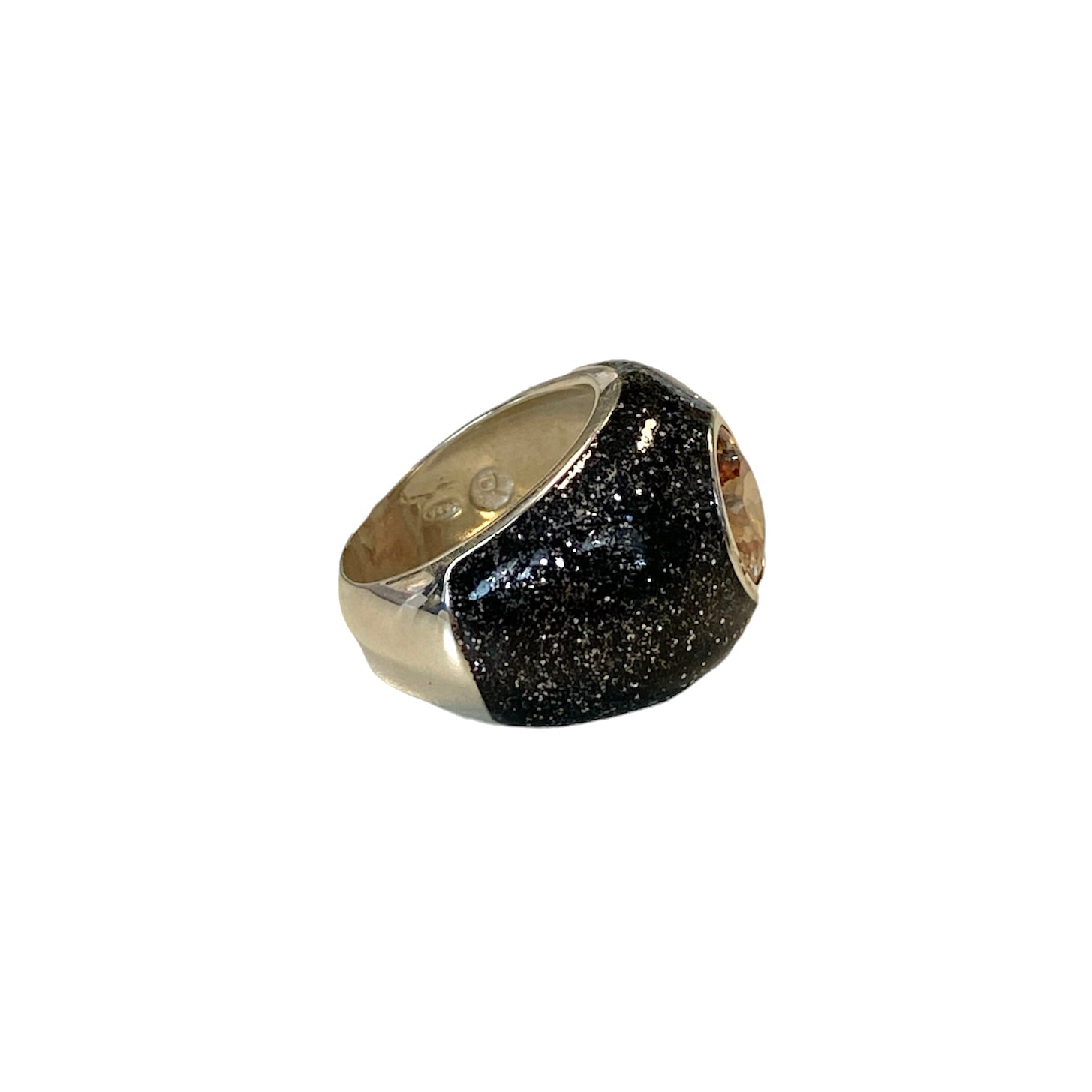 D'AMICO Anello Glitter Black